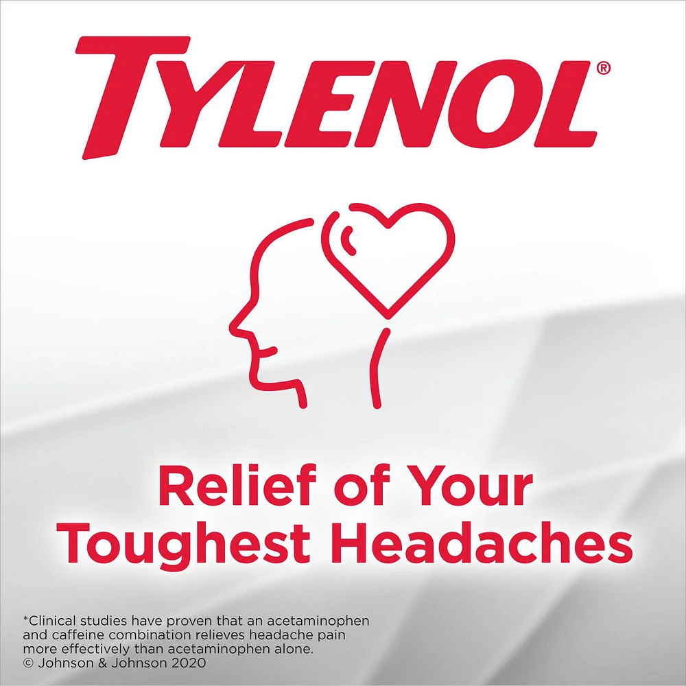 Tylenol Ultra douleur migraine, comp. FaciliT, 500 mg d'acétaminophène Plus 65 mg de caféine 80 unités