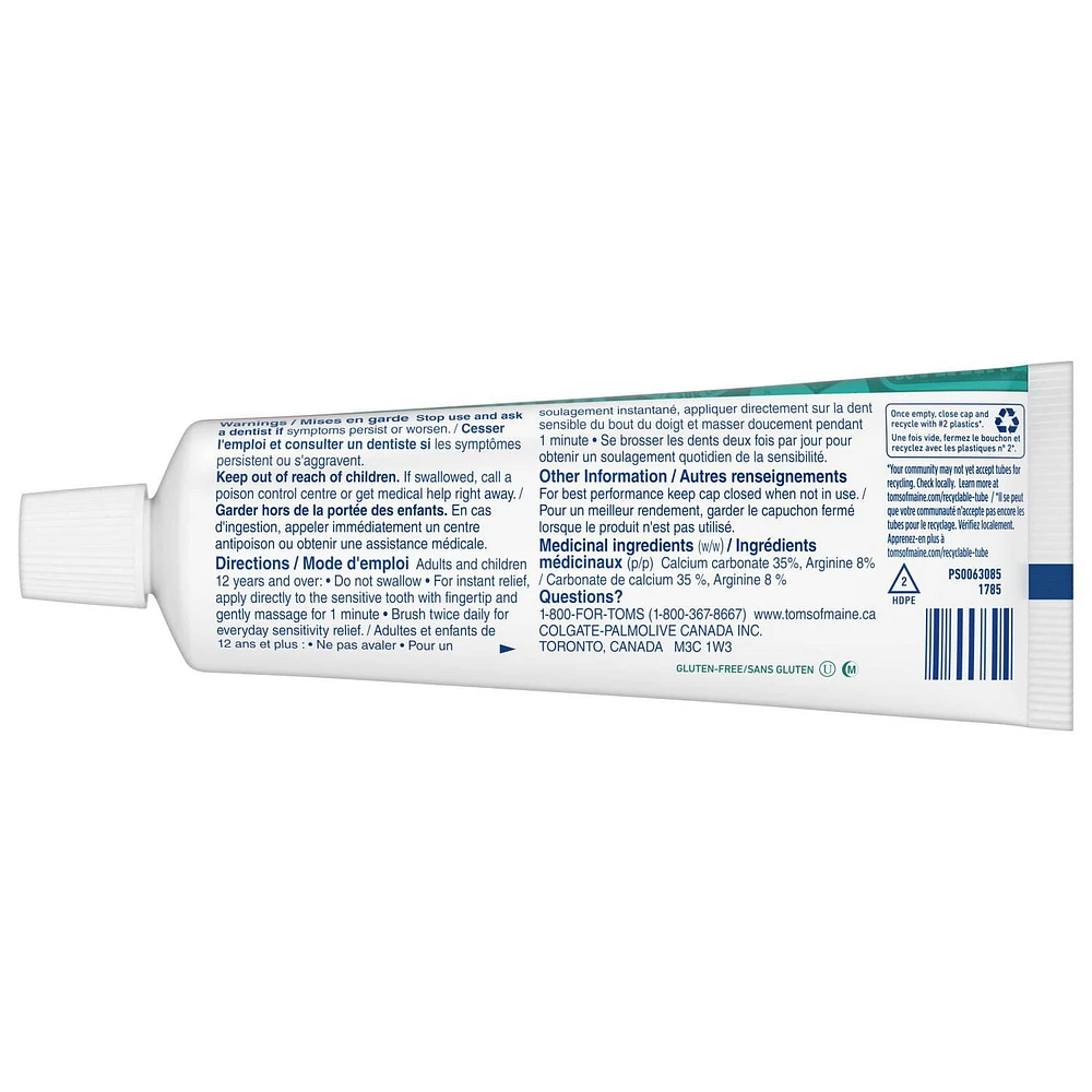 Tom’s of Maine PureActiv Sensitive + Whitening Fluoride Free Toothpaste, Calming Mint, Tom’s of Maine Toothpaste