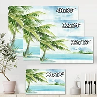 Designart Palm Beach Resort At Dawn I Canvas Wall Art