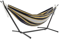 Vivere Double Cotton Hammock with Stand and Carry Bag- Serenity