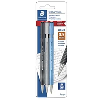 Staedtler triplus micro 0.5mm Lead Retractable Mechanical Pencil with Twist Eraser, Writing, Drawing, Drafting, 3-Pack, 77425BK3A6, Triplus .5mm micro