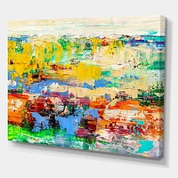 Designart Abstract Art Multicolored Bright Texture I Canvas Wall Art