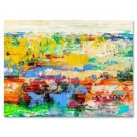 Designart Abstract Art Multicolored Bright Texture I Canvas Wall Art