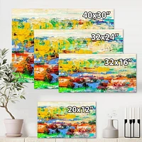 Designart Abstract Art Multicolored Bright Texture I Canvas Wall Art