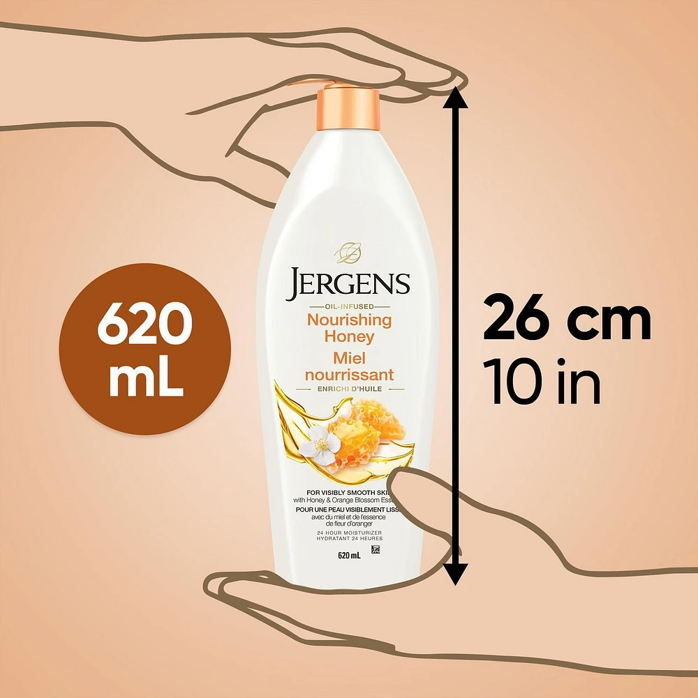 Jergens Nourishing Honey Moisturizer & Body Lotion for Dry Skin, 620mL, 620 ML