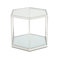 Home Gear Hexagon Silver End Table