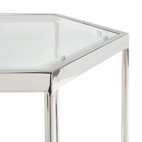 Home Gear Hexagon Silver End Table