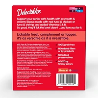 Delectables™ Lickable Treat Senior Bisque Variety Pack for Cats, 12x40g (12pk)