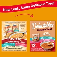 Delectables™ Lickable Treat Broth Variety Pack for Cats, 12x40g (12pk)