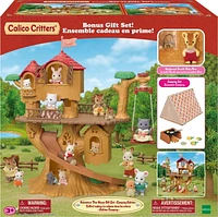 Calico Critters Adventure Treehouse Gift Set - Camping Edition, Dollhouse Playset with Figure and Accessories