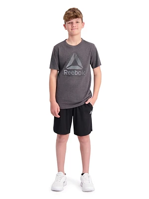 T-shirt graphique élastique à manches courtes Reebok pour garçon