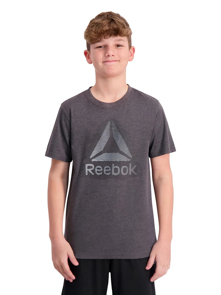 T-shirt graphique élastique à manches courtes Reebok pour garçon