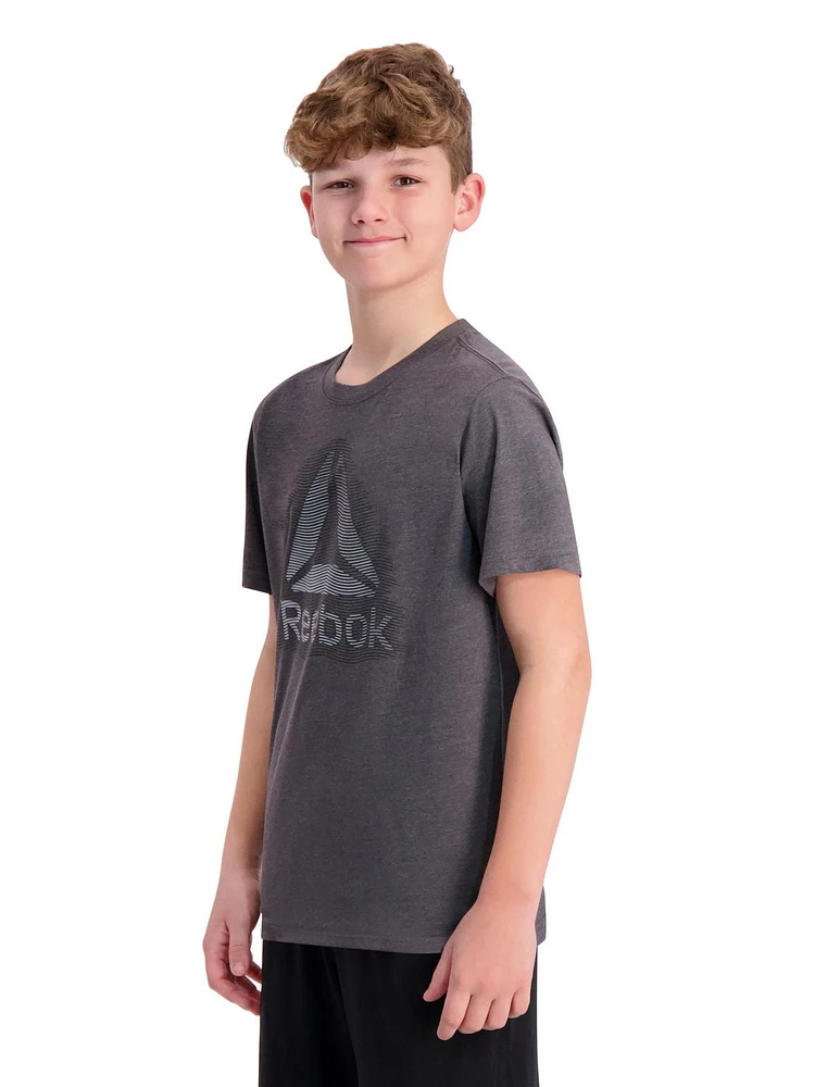 T-shirt graphique élastique à manches courtes Reebok pour garçon