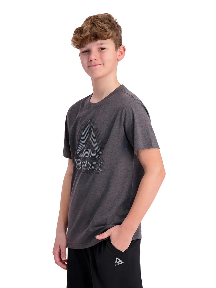 T-shirt graphique élastique à manches courtes Reebok pour garçon