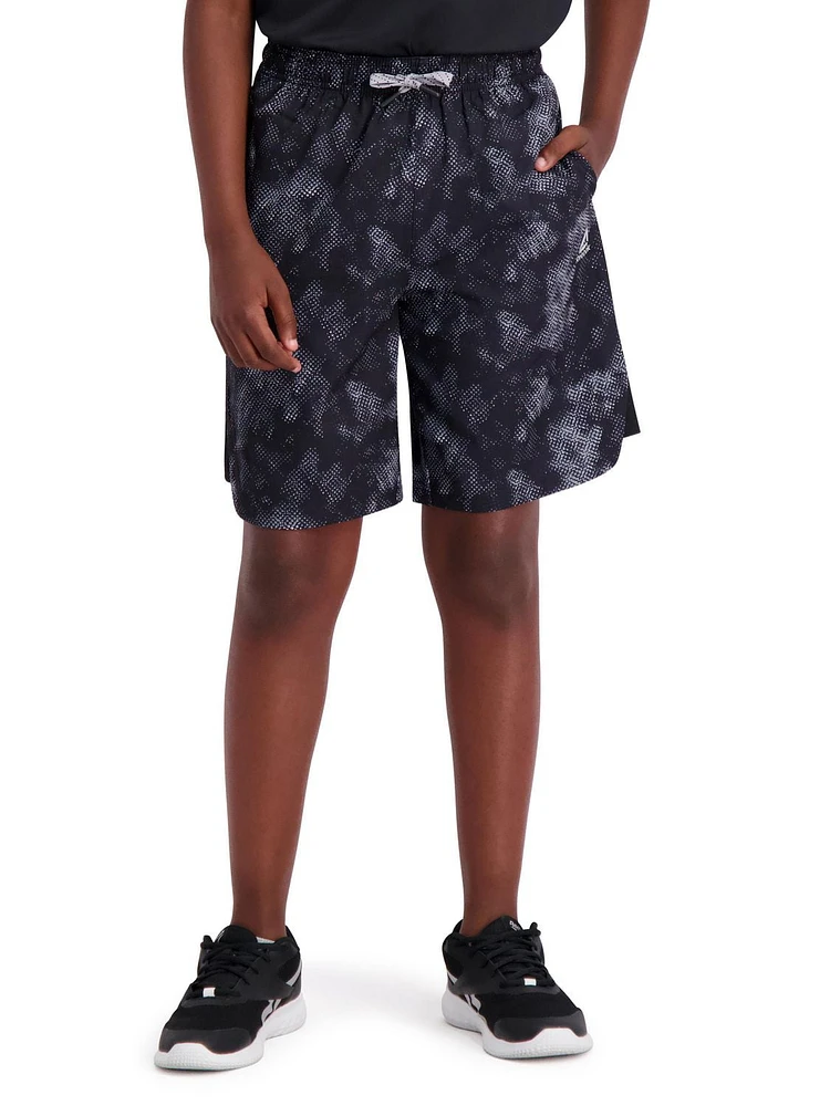 Short d'entraînement Reebok Pace Breaker pour garçon avec poches, entrejambe de 18 cm