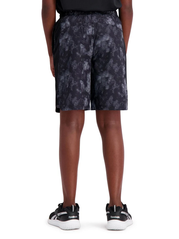 Short d'entraînement Reebok Pace Breaker pour garçon avec poches, entrejambe de 18 cm
