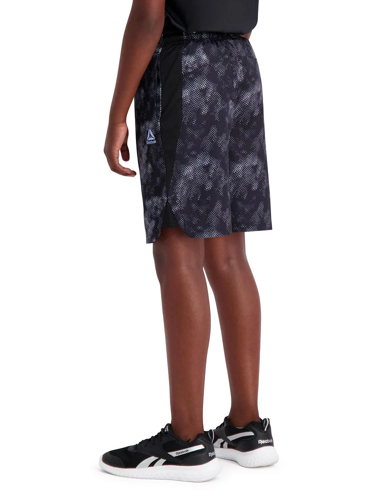 Short d'entraînement Reebok Pace Breaker pour garçon avec poches, entrejambe de 18 cm