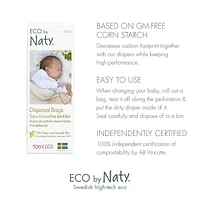 Eco by Naty Biodegradable Diaper Disposal Bags, 15 x 50 Bags (250 Bags)