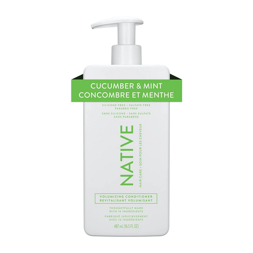 Native Volumizing Conditioner, Cucumber & Mint, Sulfate & Paraben Free, 487mL