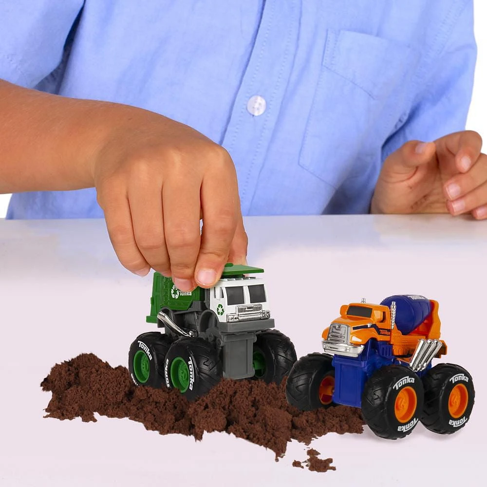 Tonka - Monster Metal Movers Combo Pack City Service (Garbage Truck & Cement Mixer)