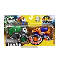 Tonka - Monster Metal Movers Combo Pack City Service (Garbage Truck & Cement Mixer)