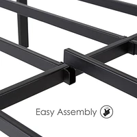 Mainstays 14" Heavy Duty Slat Bed Frame, Black Steel, Sizes Twin, Full, Queen