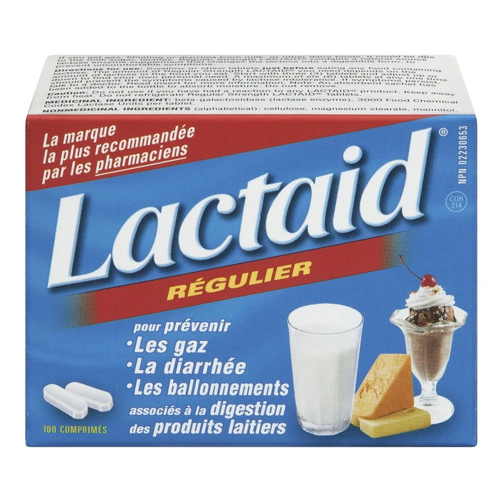 Lactaid Regular Strength Tablets