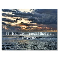 Designart The Best Way To Predict The Future Is To Create It Canvas Wall Art