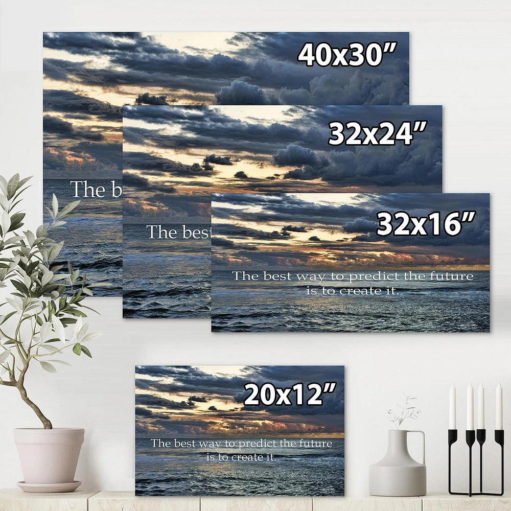 Designart The Best Way To Predict The Future Is To Create It Canvas Wall Art