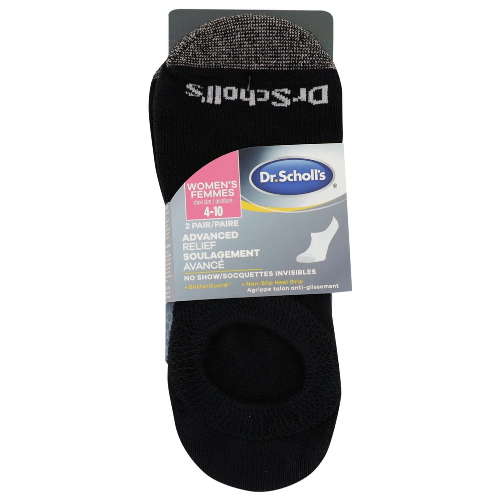 Dr.Scholl's Dr. Scholl's Women's Advanced Relief Diabetic & Circulatory No Show - 2 Pairs. Designed for people with diabetes, circulatory concerns, and other common foot problems.