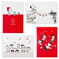 Connections from Hallmark Peanuts Gang French-Language Boxed Christmas Cards Assortment, Pack of 36