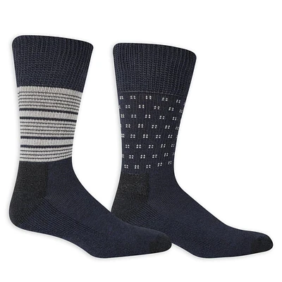 Dr. Scholl's Chaussettes de marin diabétiques pour hommes - 2 paires Chaussettes diabétiques - 2 paires