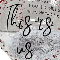 "This Is Us" White Christmas Collectible Glass Ball Ornament, 4", Holiday Time