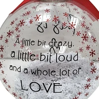 "This Is Us" White Christmas Collectible Glass Ball Ornament, 4", Holiday Time