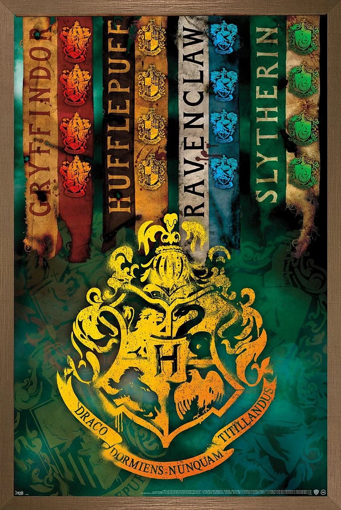 The Wizarding World: Harry Potter - House Crests Wall Poster