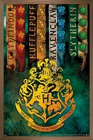 The Wizarding World: Harry Potter - House Crests Wall Poster