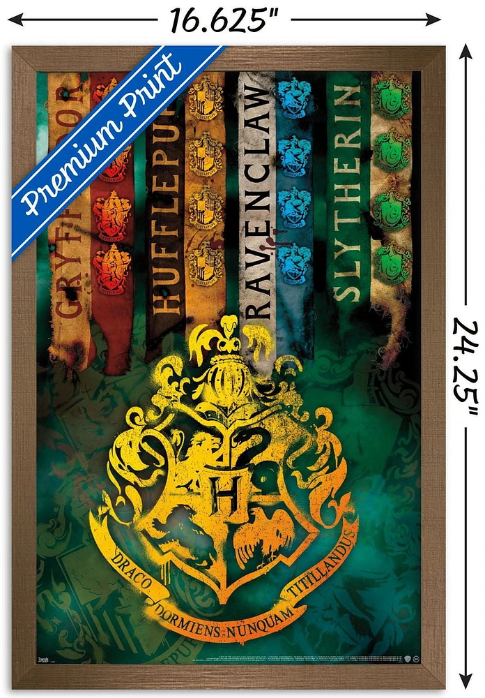 The Wizarding World: Harry Potter - House Crests Wall Poster