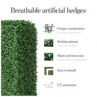 UltraHedge Small Boxwood Artificial Hedge 20" x 20" Panel