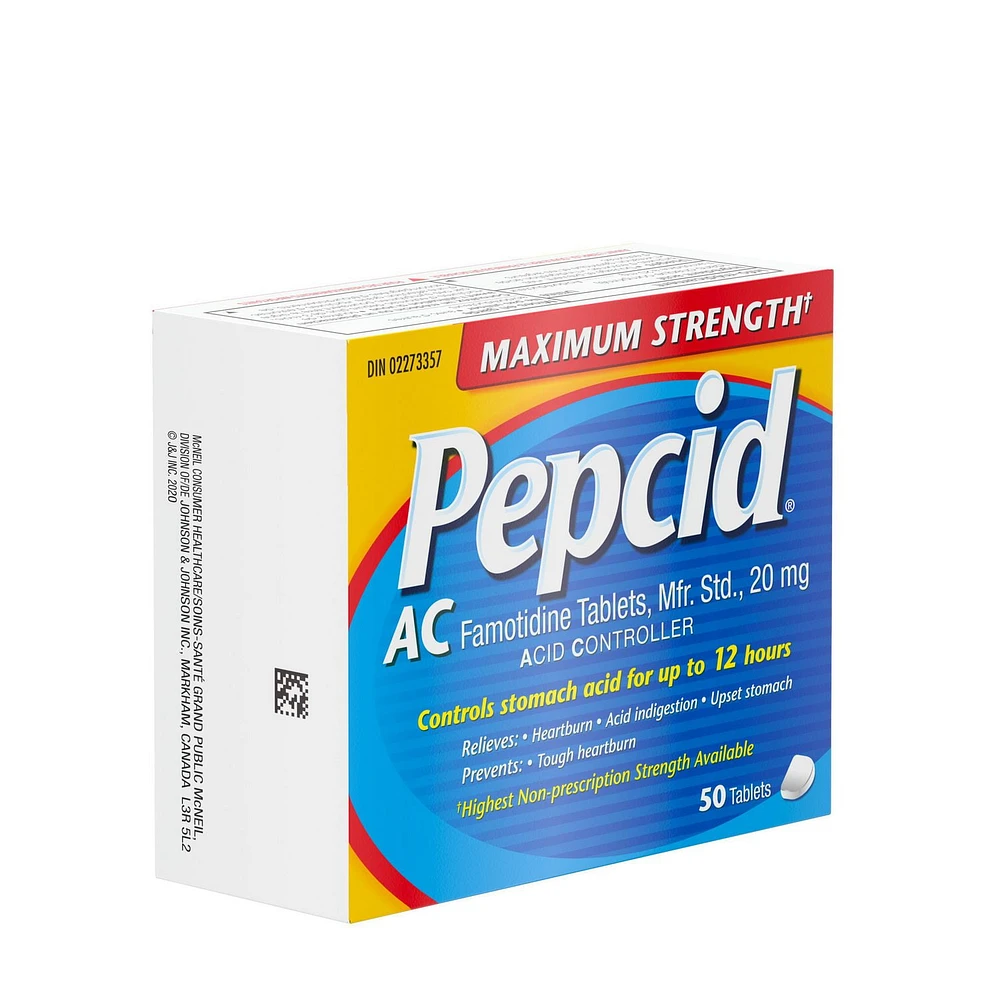 PEPCID AC® Concentration maximale, 50 comprimés 50 unités
