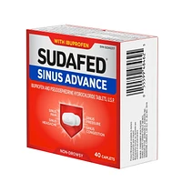 Sudafed Sinus Advance Caplets,  Relieves Sinus Congestion & other Sinus symptoms, 40 Count