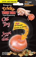 Omega Paw Tricky Treat Ball for Cats, Challenging ball entertains cats for hours