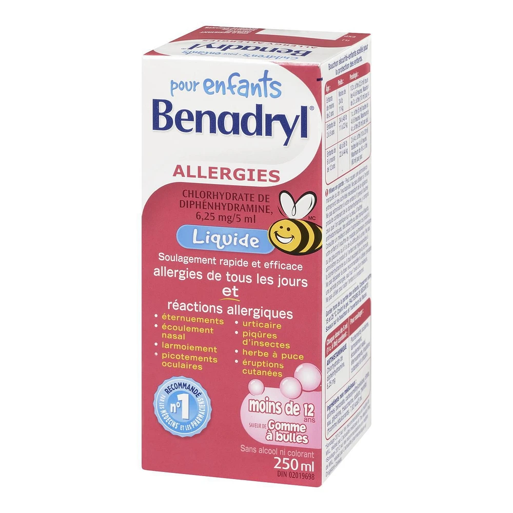 Children's Benadryl Liquid, 250 mL, 250 mL