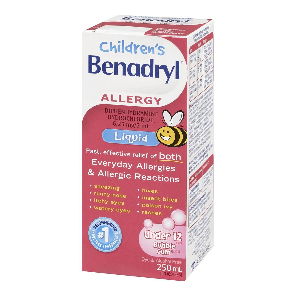 Children's Benadryl Liquid, 250 mL, 250 mL