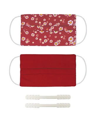 2 pack reusable face mask and 2 pack mask holders for children