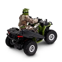 NKOK Green RT Polaris Sportsman XP 1000 1/8 Scale RC Toy with Hunter in Fabric Outfit