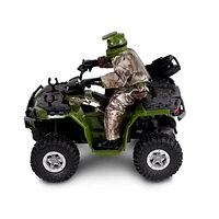 NKOK Green RT Polaris Sportsman XP 1000 1/8 Scale RC Toy with Hunter in Fabric Outfit