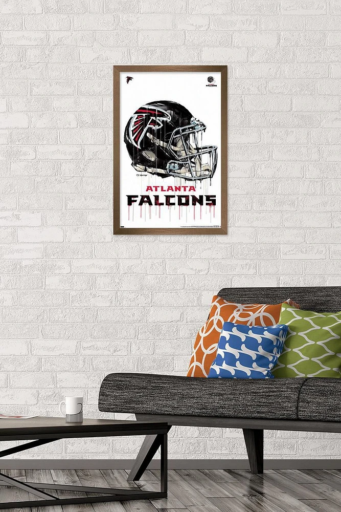 NFL Atlanta Falcons - Drip Helmet 20 Wall Poster