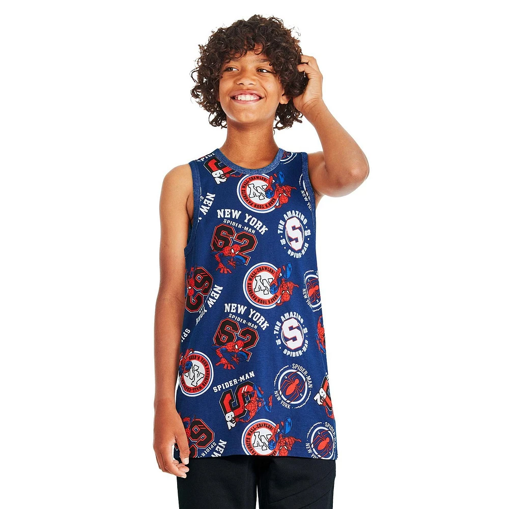 Marvel Boys' Spider-Man Tank, Sizes XS-XL