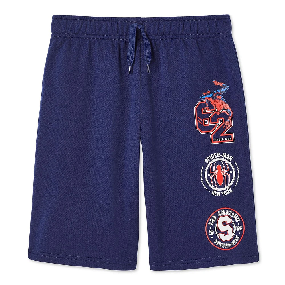 Short en molleton Spider-Man Marvel pour garçons Tailles TP–TG