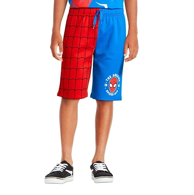 Marvel Boys' Spider-Man Fleece Short, Sizes XS-XL